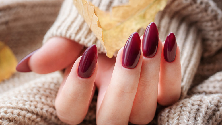 Long dark nails