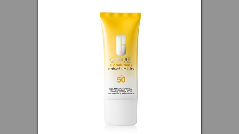 Clinique UV Solutions Brightening + Tinted Sunscreen Broad Spectrum SPF 50 bottle