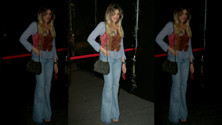 Woman styles boho chic