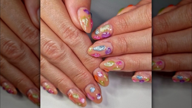 Jellybean chrome nails