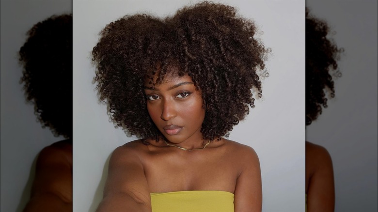 Woman with an afro