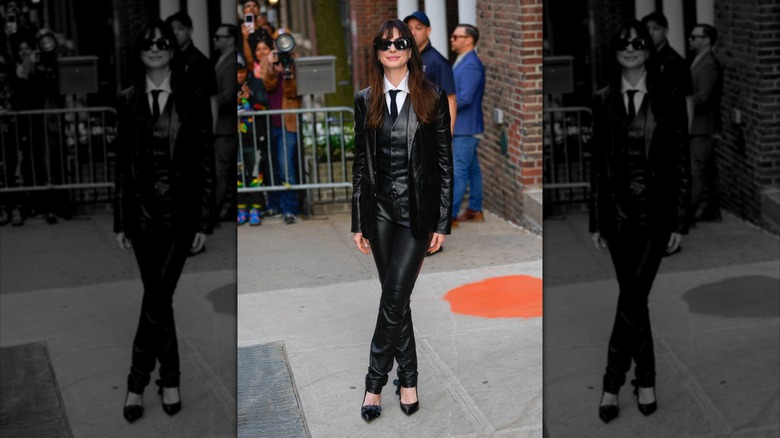 Anne Hathaway pictured smiling in 2024