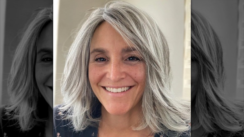 Older woman smiling at the camera