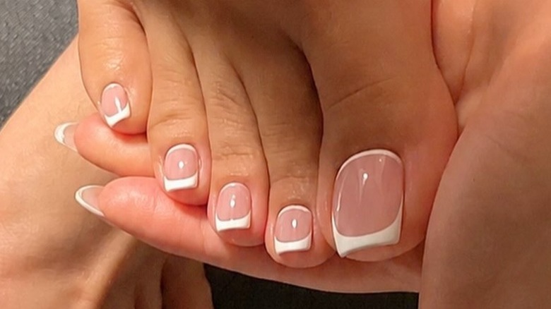 Deep French pedicure
