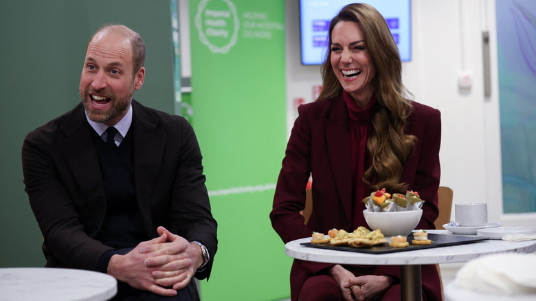 Prince William and Kate Middleton at Charing Cross Hospital London