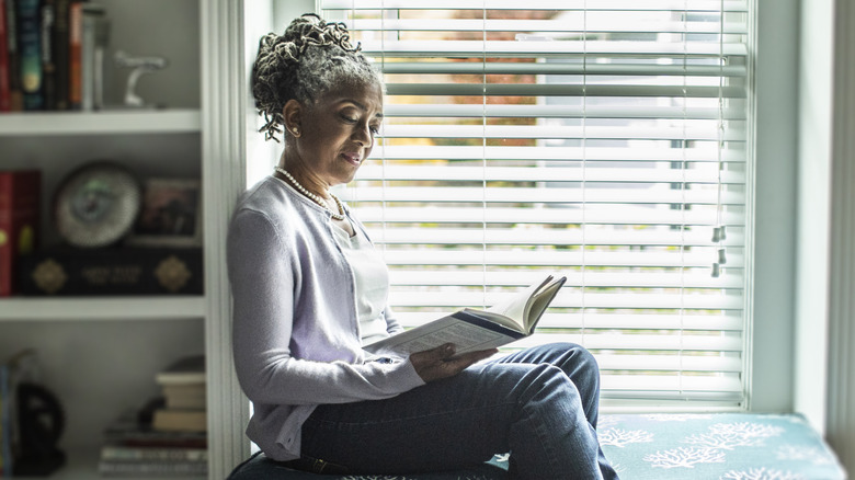 Woman reading a book