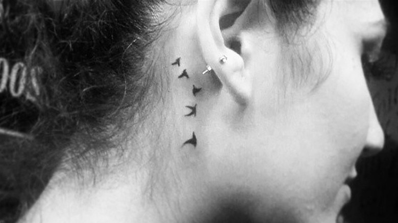 Flock of birds tattoo