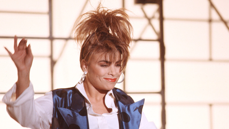 Paula Abdul with a ponytail 