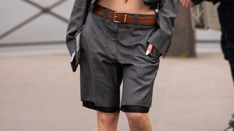 Bermuda shorts look