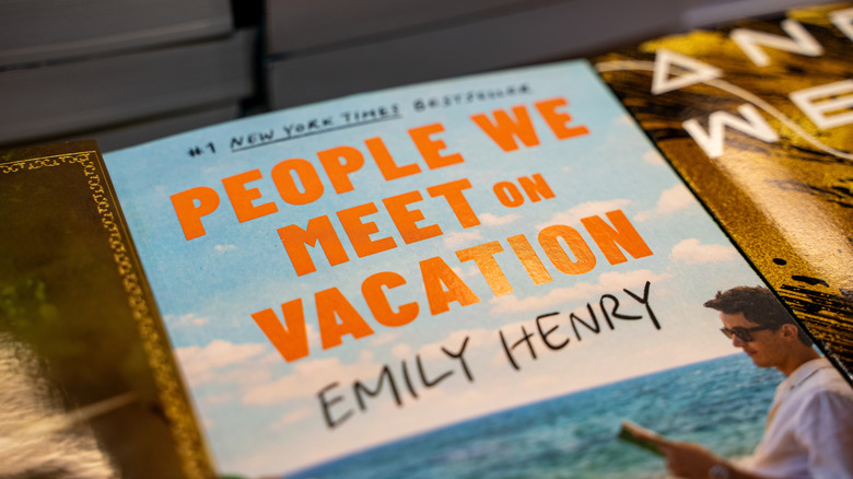 Close up of Emily Henry's "People We Meet on Vacation" book cover