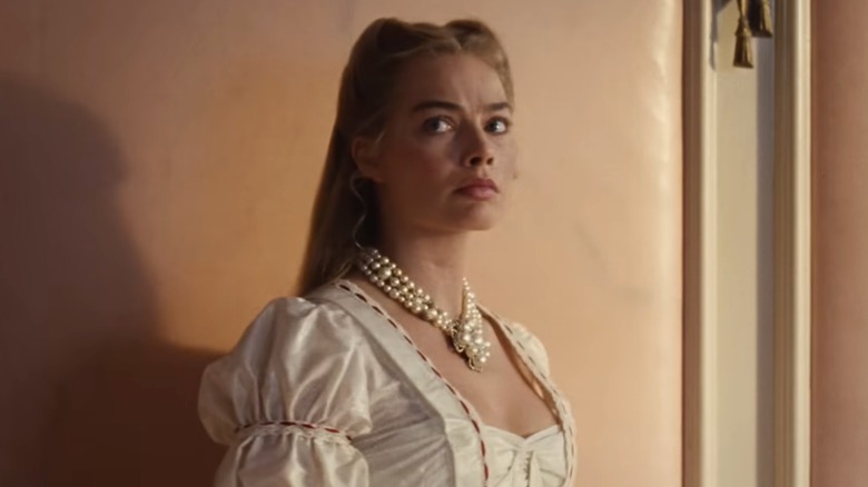 A snapshot of Margot Robbie as Catherine Earnshaw in Wuthering Heights