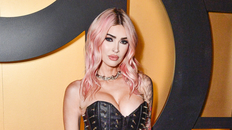 Megan Fox with pink hair