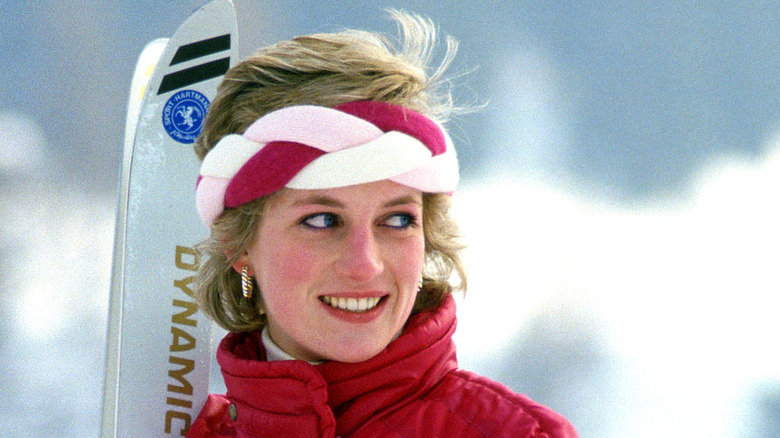 Princess Diana skiing