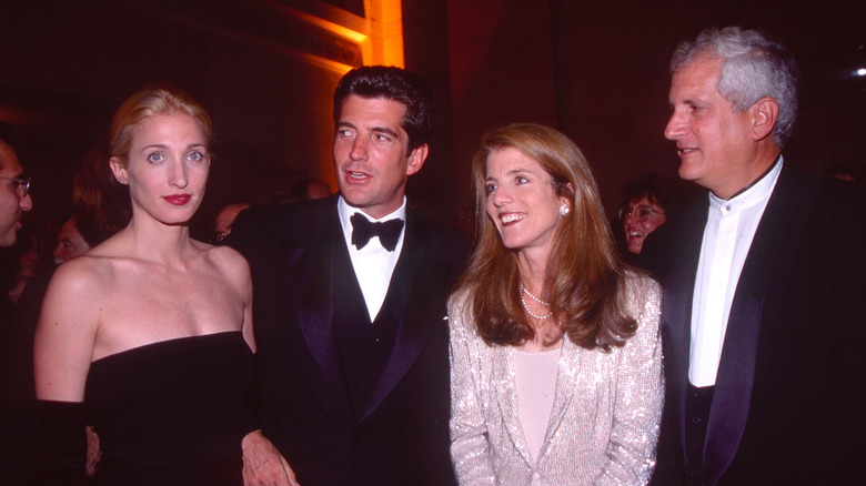 John F. Kennedy Jr. and Caroline Kennedy with their spouses