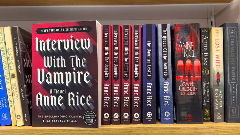 A shelf of Anne Rice books