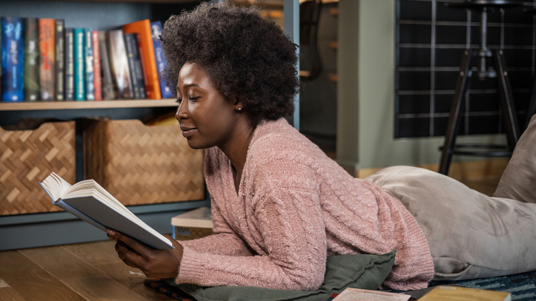 Woman reading a book