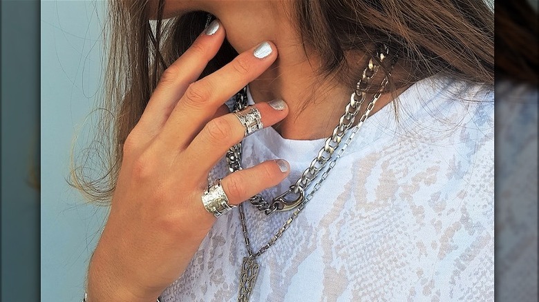 hammered pinky ring