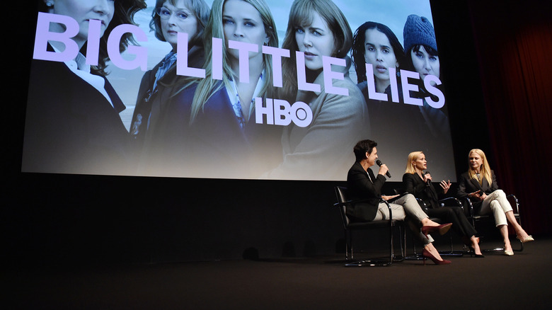 Big Little Lies event with Reese Witherspoon and Nicole Kidman talking on stage