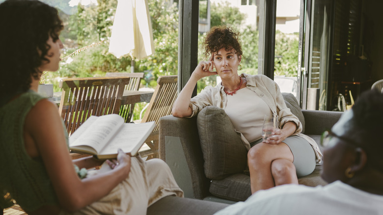 Woman reading a book