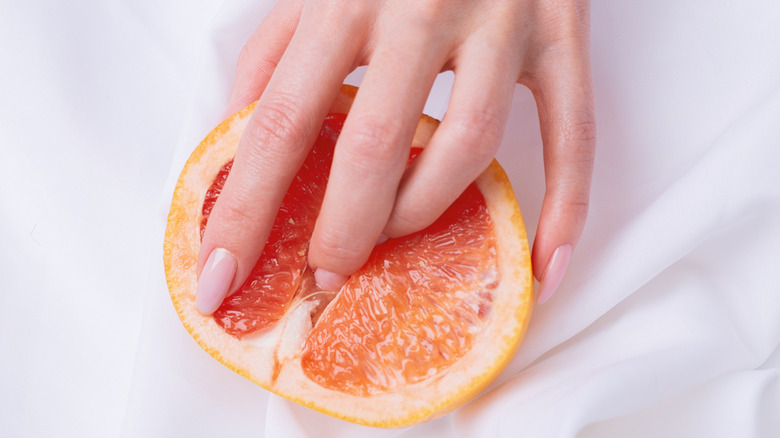 fingers in a melon