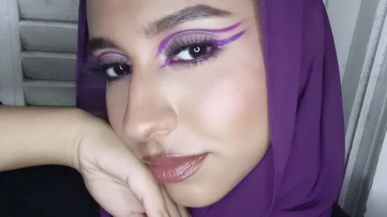 purple eyeliner