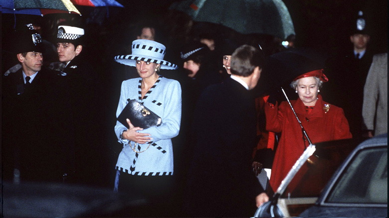 Princess Diana at the 1992 wedding of Harry Herbert