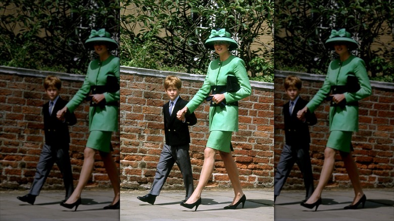 Princess Diana at the 1992 wedding of Lady Helen Windsor