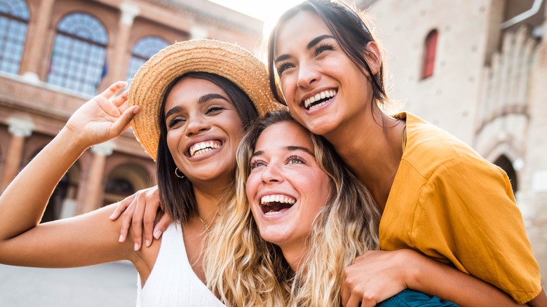 Girls having fun
