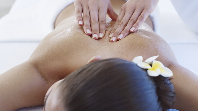 woman getting a massage