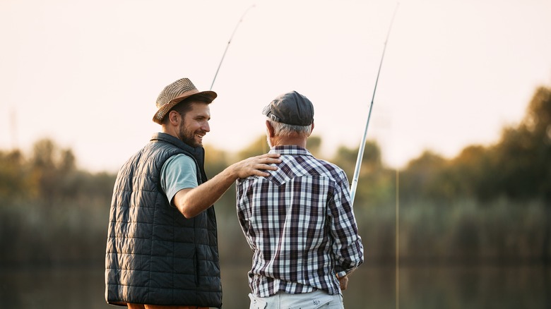 Father and son fishing