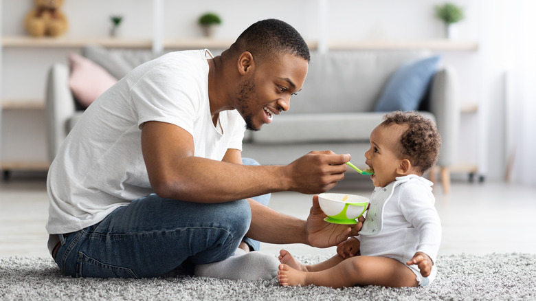 A father and baby