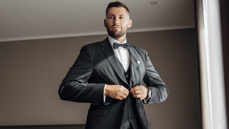 A groom before his wedding