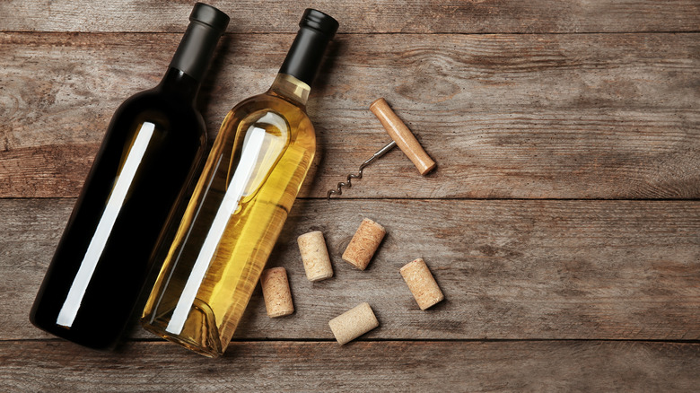 Wine bottles with corks