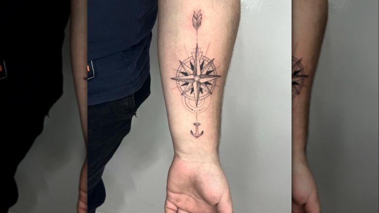 Compass tattoo