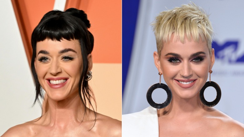Katy Perry in 2025 and 2017