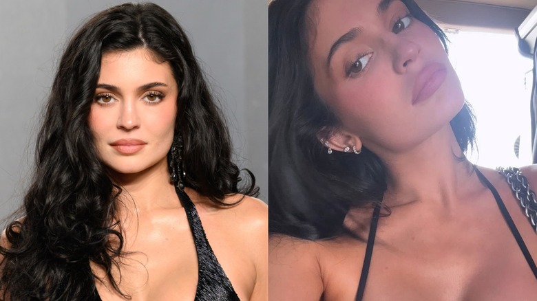 Kylie Jenner wearing lash extensions in the