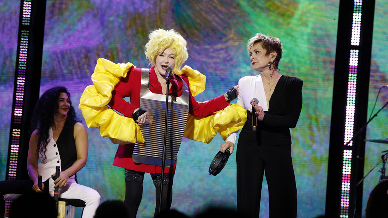 Cyndi Lauper performing on 2024