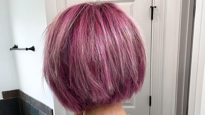 A woman with a layered bob
