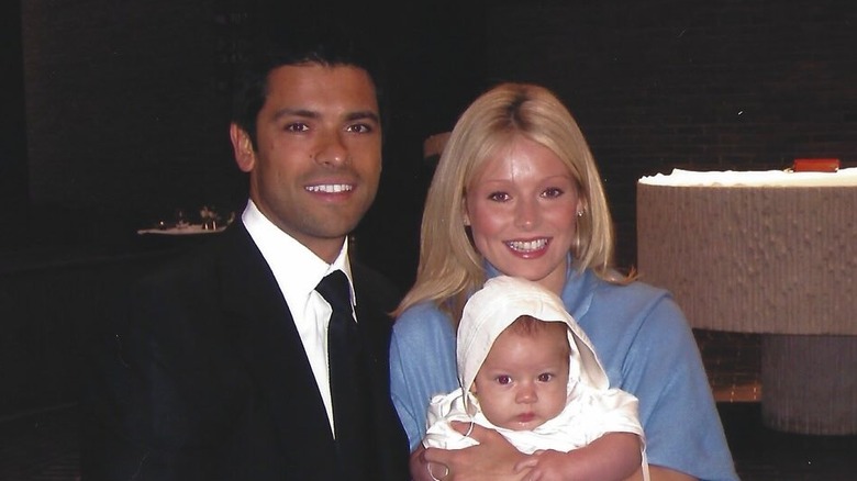 Kelly Ripa and Mark Consuelos with their son Joaquin as a baby