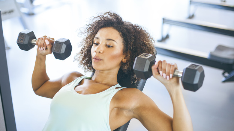 Woman working out