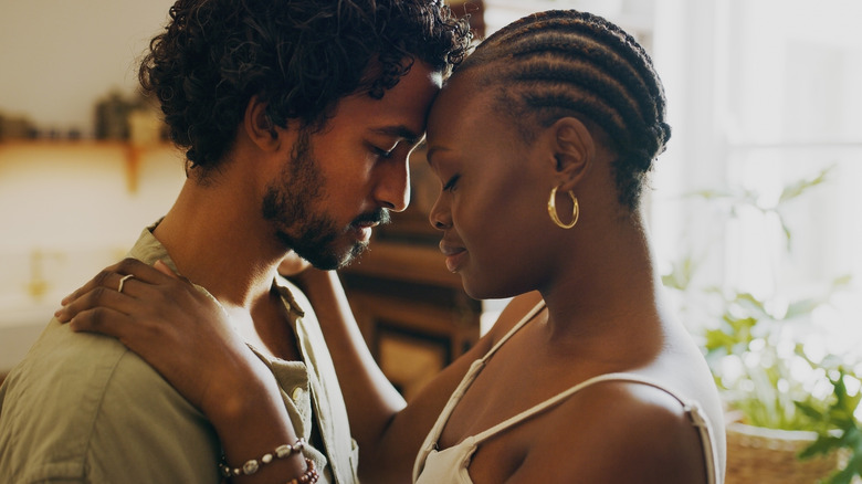 Couple embracing