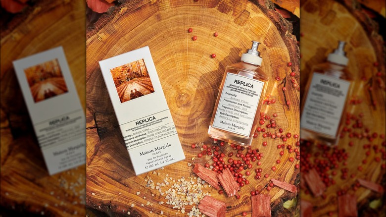 Replica's fragrance on a log 