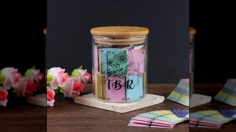 A TBR reading jar gift