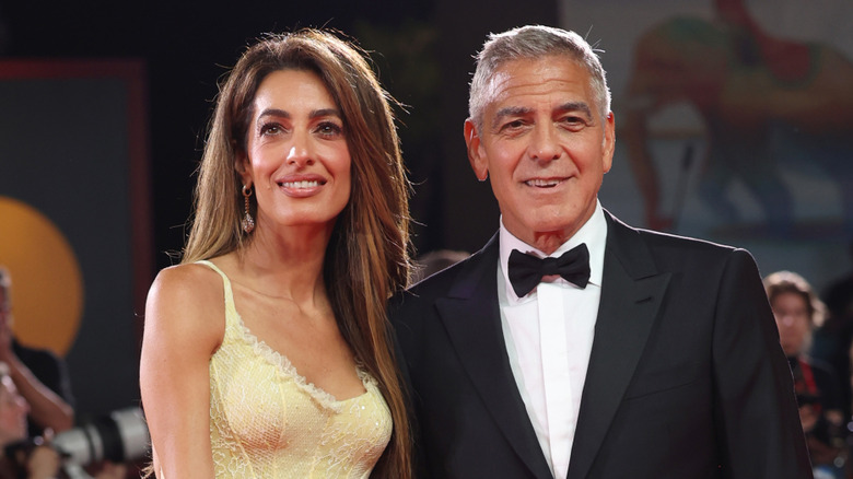 George and Amal Clooney smiling