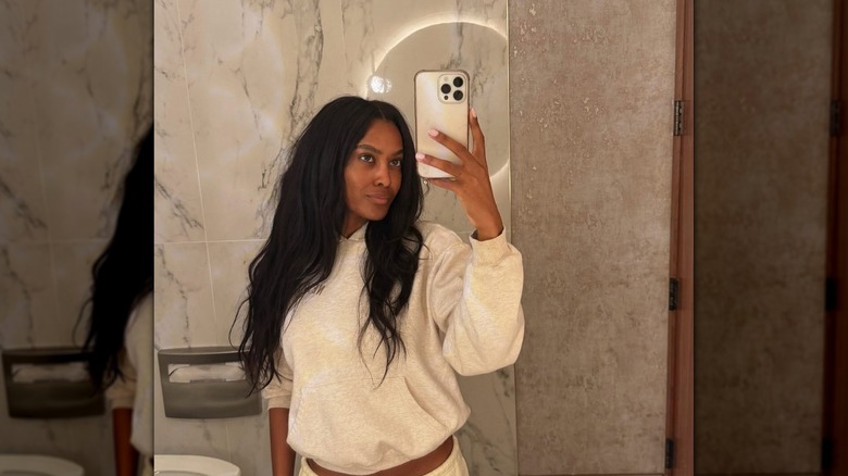 A selfie of Ciara Miller in a bathroom posted to her Instagram