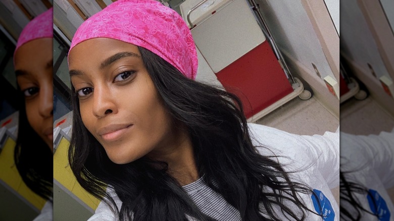 Ciara Miller posted a selfie of herself when she worked as an ICU nurse
