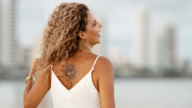 Tattooed upper back
