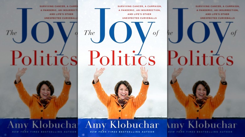 The book cover of "The Joy of Politics" by Amy Klobuchar