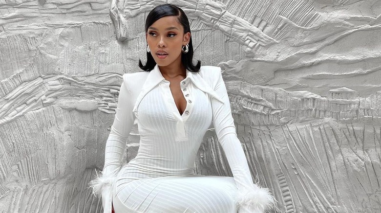 Woman in a white dress