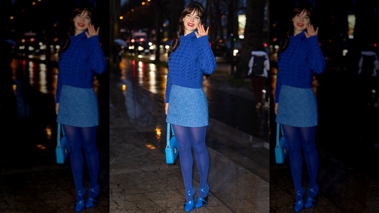 Zooey Deschanel at Paris Fashion Week